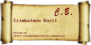 Czimbalmos Bazil névjegykártya